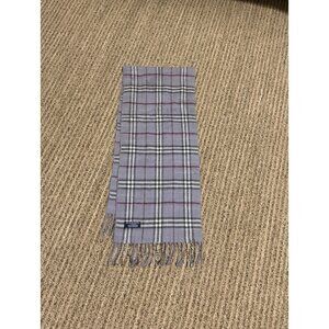 BURBERRY’S Nova Check 100% Cashmere Scarf Made in England Unisex EUC 50x12